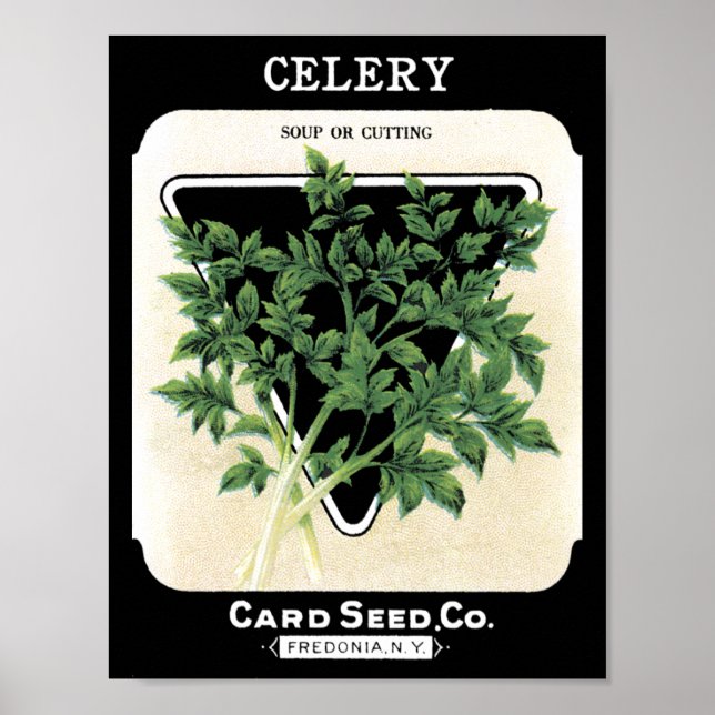 Póster Celeron green card Seed Co. Fredonia, NY Vintage (Frente)