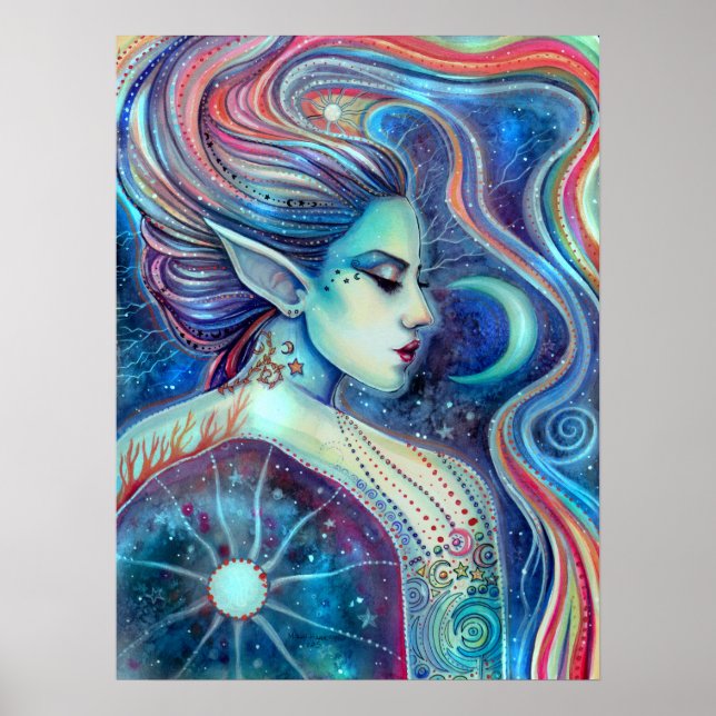 Poster Celesta Fantasy Art Celestial Fairy (Frente)