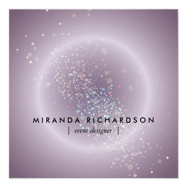 Póster Celestial Confetti Glow Purple (Frente)