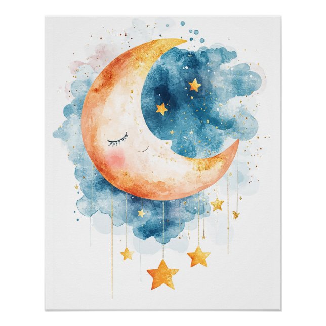 Póster Celestial Dreams Watercolor (Frente)
