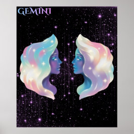 Poster Celestial Gemini – Astrology Art