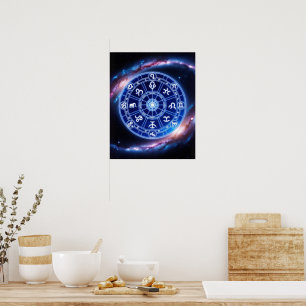 Poster Celestial Harmony Zodiac Mandala   Arte de Parede 