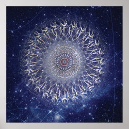 Poster Celestial Mandala Galaxy Art