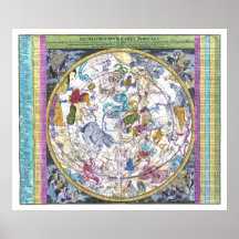 Celestial Map Hemisfério Coeli Boreale