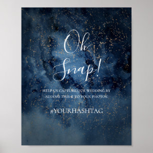Poster Celestial Night Sky   Sinal de hashtag de encaixe 
