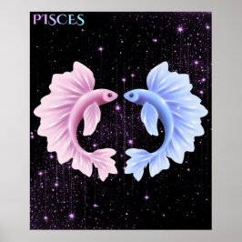 Poster Celestial Pisces – Astrology Art