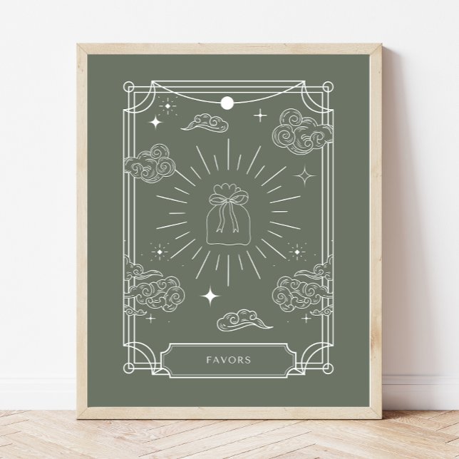 Poster Celestial Tarot Chá de fraldas Favorece Sinal (Criador carregado)