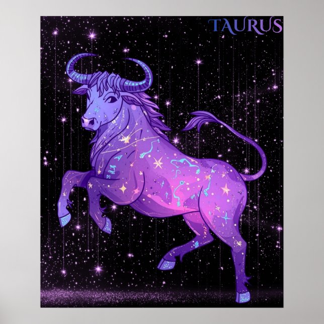 Poster Celestial Taurus – Astrology Art (Frente)