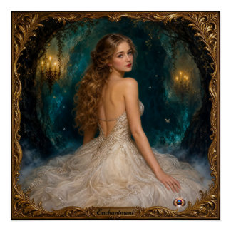 Póster Célestine Solaren Barroco Encantado Retrato