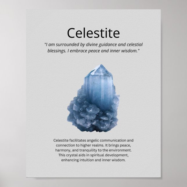 Poster Celestite Crystal Significa (Frente)