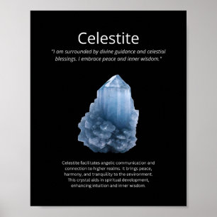 Poster Celestite Crystal Stone Significa