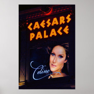 Poster Celine Dion Caesars Palace Las Vegas América