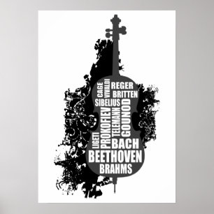 Poster Cello e compositores