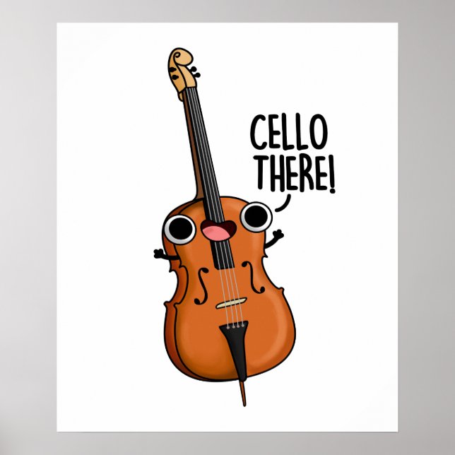 Poster Cello Lá, Um Belo Pun De Música (Frente)