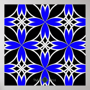 Póster Celta Espelhado ( Azul Invertido )