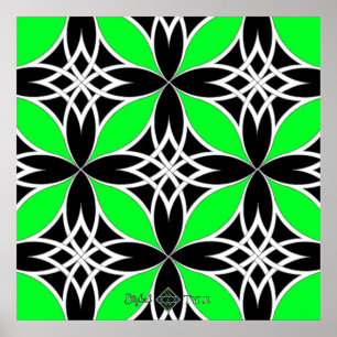 Póster Celta Espelhado ( Flutterby Verde )