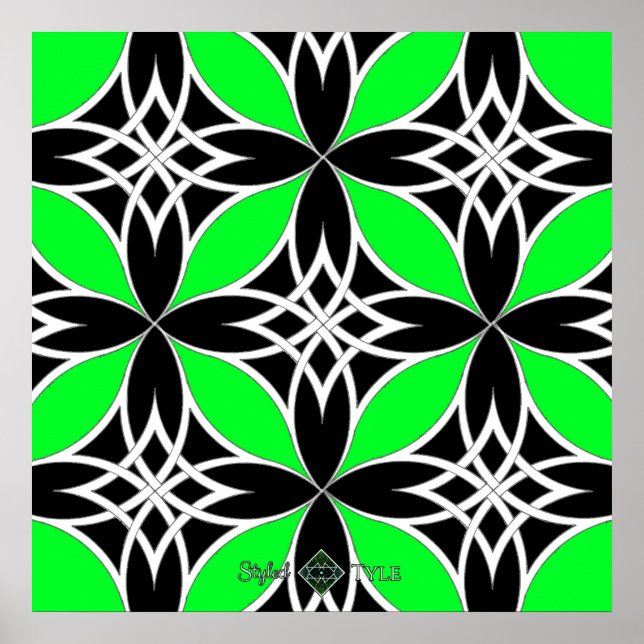 Póster Celta Espelhado ( Flutterby Verde ) (Frente)