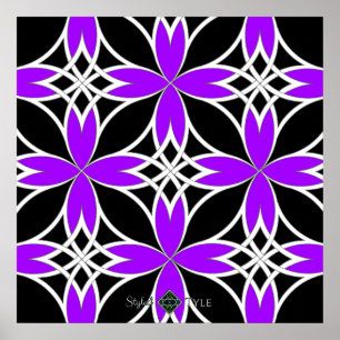 Póster Celta Espelhado (Roxo Invertido)