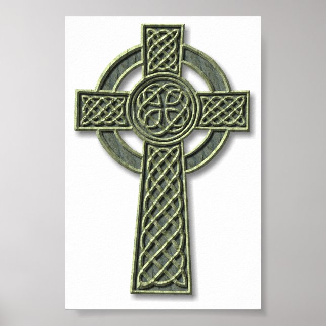 Póster Celtic Cross - Green Stone (Frente)