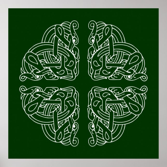 Póster Celtic Hounds Mandala Design (Frente)