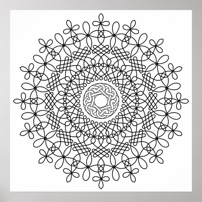 Poster Celtic Knot Mandala 2 (Frente)