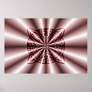 Póster Celtic Knot Original Único Vermelho