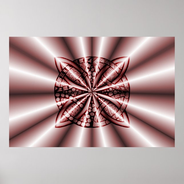 Póster Celtic Knot Original Único Vermelho (Frente)