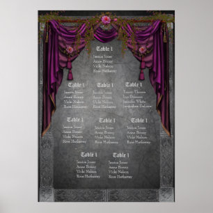 Póster Celtic Medieval Wedding Seating Chart