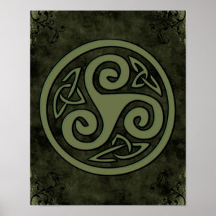 Poster Celtic Triskele ou Triskelion