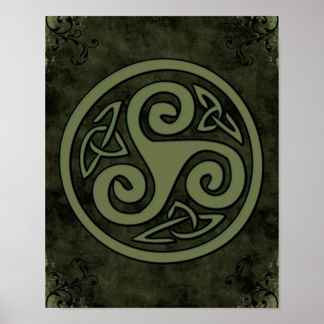 Poster Celtic Triskele ou Triskelion (Frente)