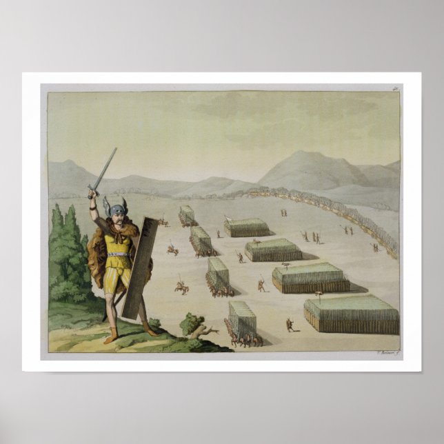 Póster Células Antigas ou Gauls na Batalha, c.1800-18 (Co (Frente)