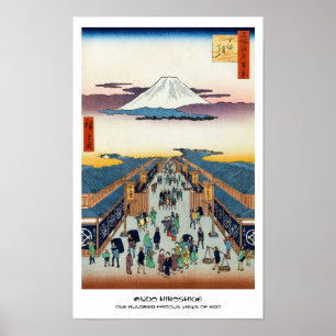 Póster Cem vistas famosas de Edo Ando Hiroshige
