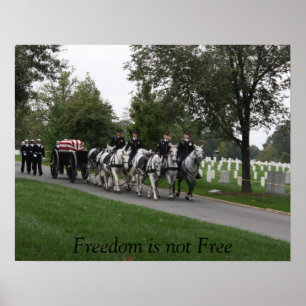 Poster cemitério de Arlington, desenhado a cavalo