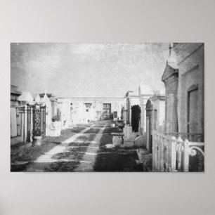 Poster Cemitério em Nova Orleans Louisiana