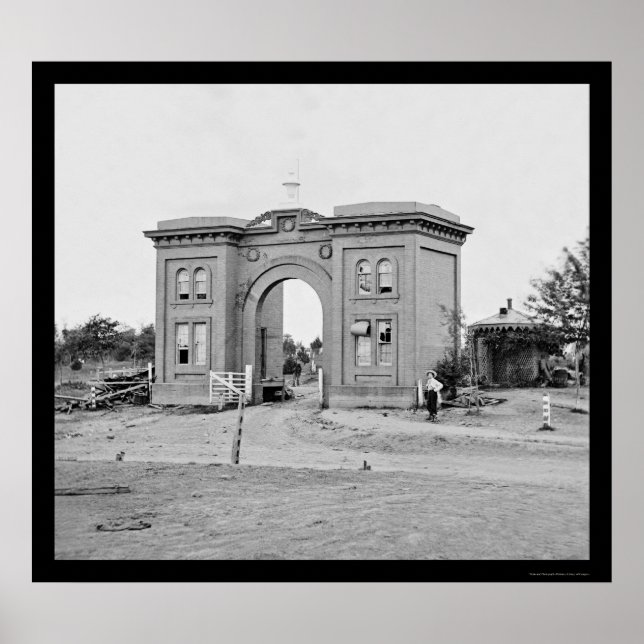 Poster Cemitério Gatehouse em Gettysburg 1863 (Frente)