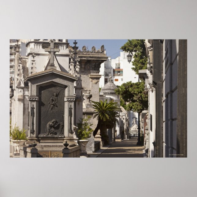 Poster Cemitério La Recoleta em Buenos Aires (Frente)