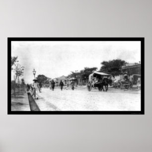 Póster Cena 1911 da rua de Peking, China