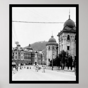 Póster Cena 1912 da rua de Seoul, Coreia