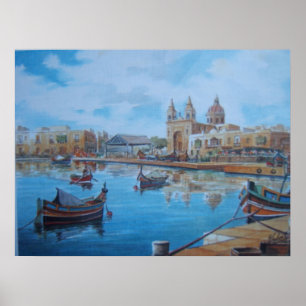 Poster Cena 1 do porto de Malta