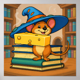 Poster Cena Aconchegante da Biblioteca: Rato Alegre e Div