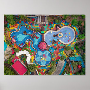 Poster Cena aérea de playground