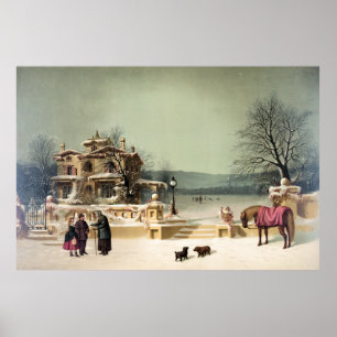 Póster Cena americana do inverno