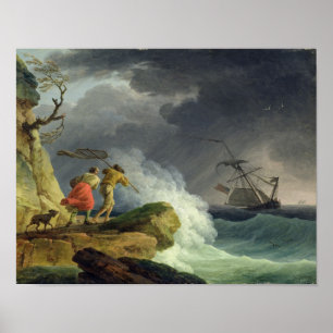 Póster Cena Costeira em uma Tempestade, 1782