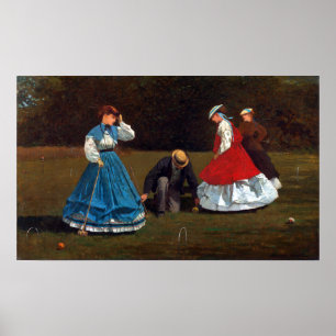 Poster Cena Croquet do Homer Winslow