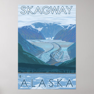 Poster Cena da geleira - Skagway, Alaska