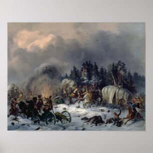 Poster Cena da guerra Russo-Francesa em 1812