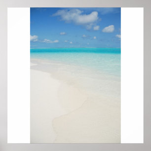 Póster Cena da ilha da praia da lua de mel de Maldives