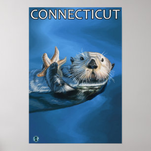 Póster Cena da lontra de ConnecticutSea