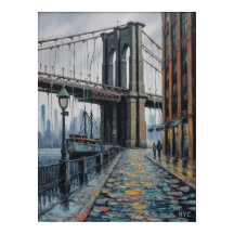 Cena da Orla do Brooklyn Bridge em Nova York em um