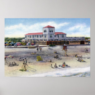 Póster Cena da praia de St Augustine Florida